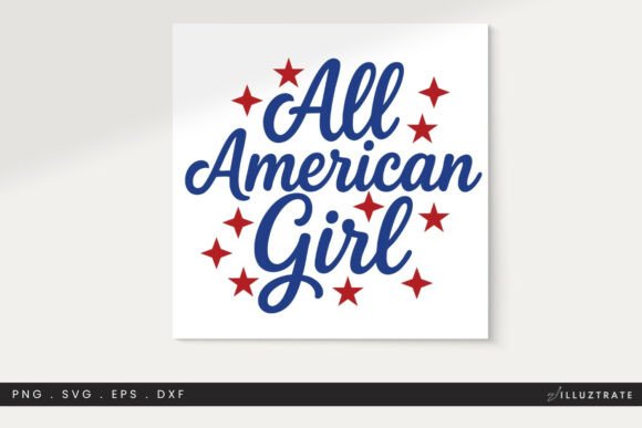 All American Girl SVG Clipart for Crafts and Graphics