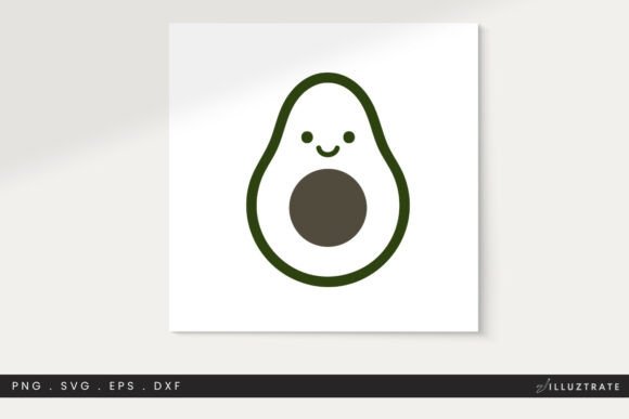 Avocado SVG Cut File Clipart PNG for Graphics and Crafts