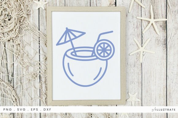 Coconut Drink SVG Clipart for Modern Graphics and Crafts