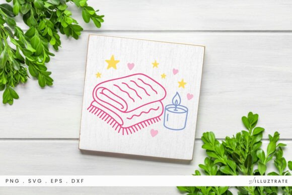 Cosy Blanket SVG Clipart for Crafts and Graphics