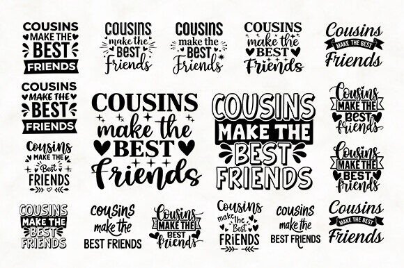Cousins Make the Best Friends Bundle SVG for Graphics & Crafts
