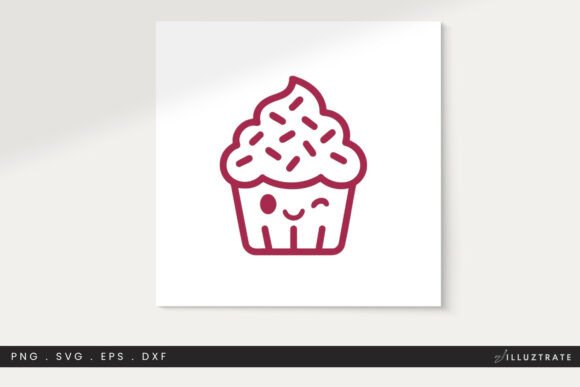 Cupcake SVG Cut File Clipart PNG for Graphics and Crafts
