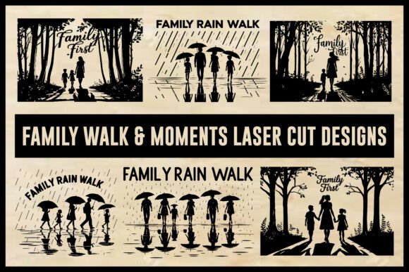 Family Walk Moments Laser Cut Design B: Graphics & Crafts Review