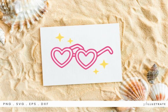 Heart Sunglasses SVG Clipart for Crafts and Graphics