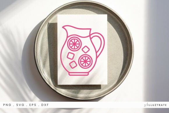 Lemonade Jug SVG Clipart for Crafts and Graphics