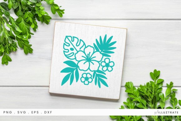 Summer Floral Fern SVG for Crafts and Graphics