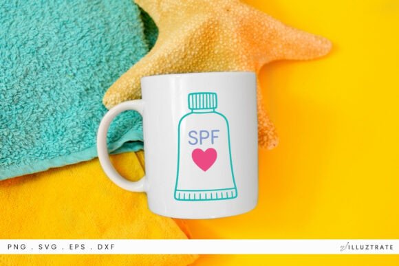 Suncream SPF SVG Clipart for Graphics and Crafts
